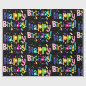 Papier Cadeau Joyeux anniversaire (Plat)