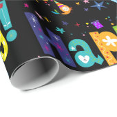 Papier Cadeau Joyeux anniversaire (Coin rond)