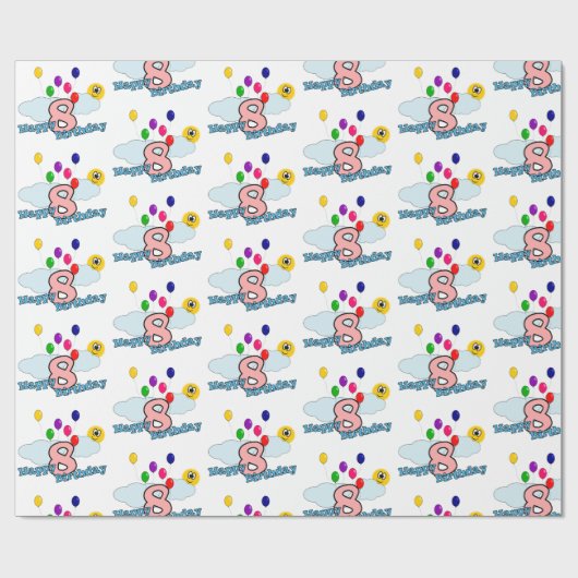 Papier Cadeau Joyeux anniversaire (Plat)