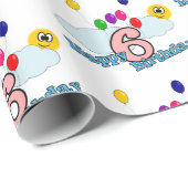 Papier Cadeau Joyeux anniversaire (Coin rond)