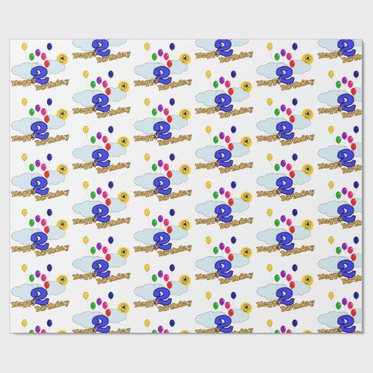 Papier Cadeau Joyeux anniversaire (Plat)