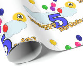 Papier Cadeau Joyeux anniversaire (Coin rond)