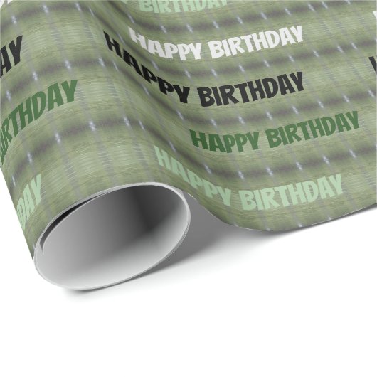 Papier Cadeau Joyeux anniversaire (Coin rond)