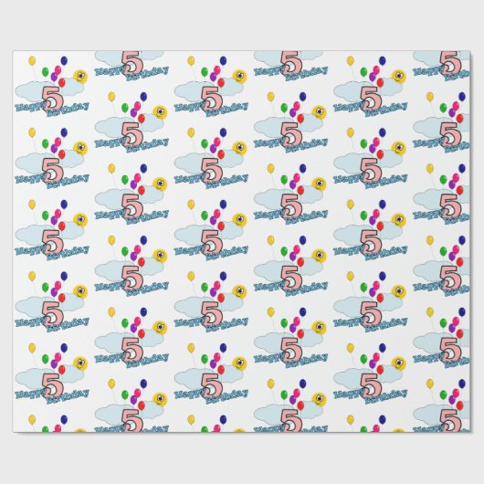 Papier Cadeau Joyeux anniversaire (Plat)