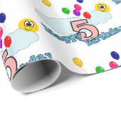 Papier Cadeau Joyeux anniversaire (Coin rond)