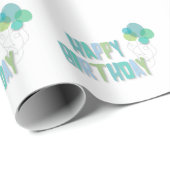 Papier Cadeau Joyeux anniversaire (Coin rond)