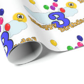 Papier Cadeau Joyeux anniversaire (Coin rond)