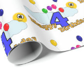 Papier Cadeau Joyeux anniversaire (Coin rond)