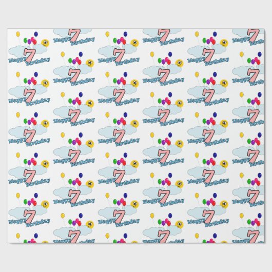 Papier Cadeau Joyeux anniversaire (Plat)