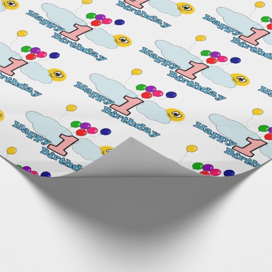 Papier Cadeau Joyeux anniversaire (Coin)