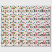 Papier Cadeau Joyeux Anniversaire (Plat)
