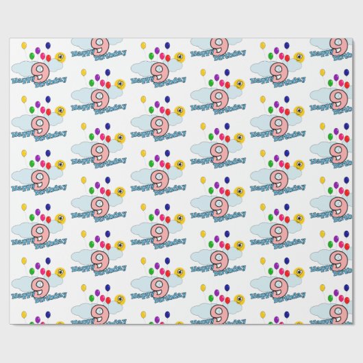 Papier Cadeau Joyeux anniversaire (Plat)