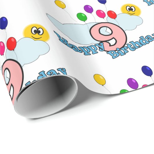 Papier Cadeau Joyeux anniversaire (Coin rond)