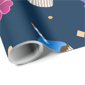 Papier Cadeau Joyeux anniversaire (Coin rond)