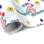 Papier Cadeau Joyeux anniversaire (Coin rond)