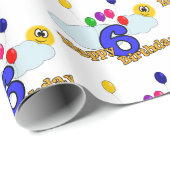 Papier Cadeau Joyeux anniversaire (Coin rond)