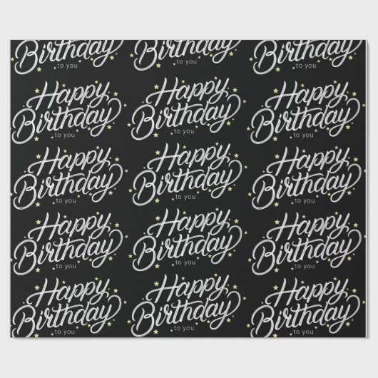 Papier Cadeau "Joyeux anniversaire ! (Plat)