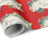 Papier Cadeau Joyeux anniversaire (Coin rond)