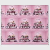 Papier Cadeau Joyeux anniversaire (Plat)