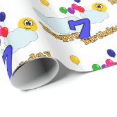 Papier Cadeau Joyeux anniversaire (Coin rond)