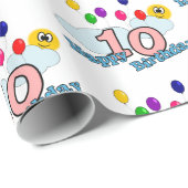 Papier Cadeau Joyeux anniversaire (Coin rond)