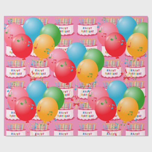 Papier Cadeau Joyeux anniversaire ! (Plat)