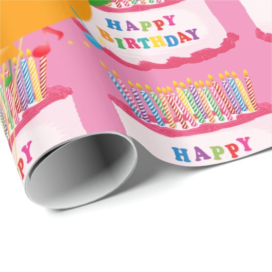 Papier Cadeau Joyeux anniversaire ! (Coin rond)