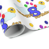 Papier Cadeau Joyeux anniversaire (Coin rond)