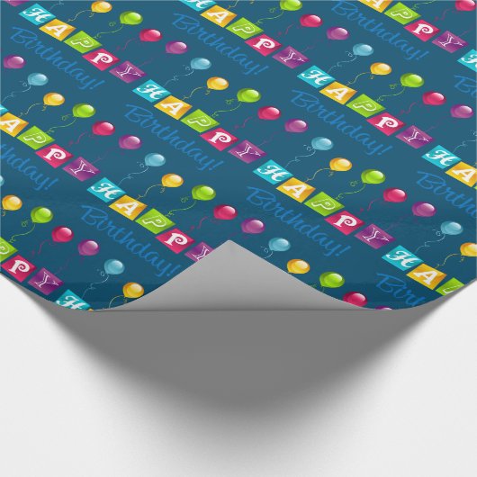 Papier Cadeau Joyeux anniversaire (Coin)