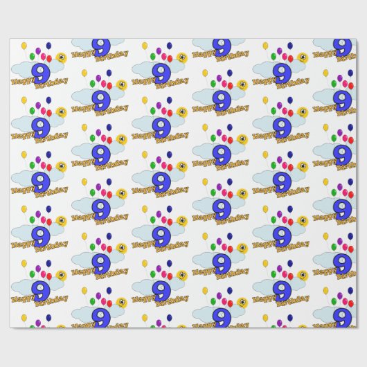 Papier Cadeau Joyeux anniversaire (Plat)