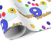 Papier Cadeau Joyeux anniversaire (Coin rond)