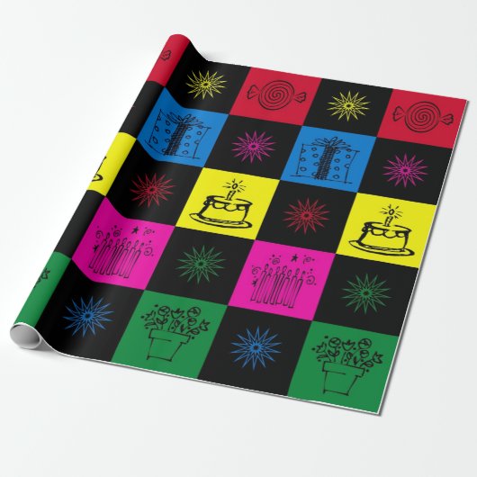 Papier Cadeau Joyeux anniversaire (Déroulé)