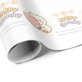 Papier Cadeau Joyeux Anniversaire (Coin rond)