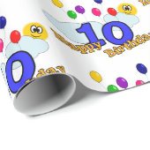 Papier Cadeau Joyeux anniversaire (Coin rond)