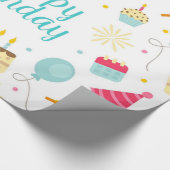 Papier Cadeau Joyeux anniversaire (Coin)