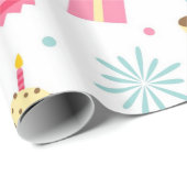 Papier Cadeau Joyeux anniversaire (Coin rond)