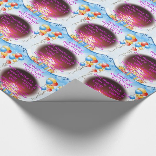 Papier Cadeau Joyeux anniversaire à vous Art Imprimer (Coin)