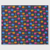 Papier Cadeau Joyeux anniversaire Ajouter le nom de l'enfant et  (Plat)