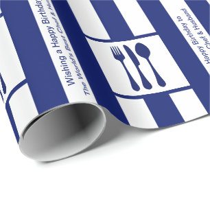 Papier Cadeau Joyeux anniversaire au meilleur chef et au mari du