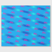 Papier Cadeau Joyeux anniversaire avec des rayures dégradées sur (Plat)