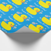 Papier Cadeau Joyeux anniversaire avec mignon en caoutchouc (Coin)