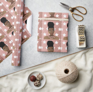 Papier Cadeau Joyeux anniversaire ! Beauté naturelle, Étoiles 