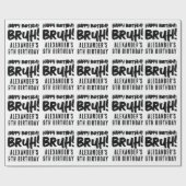 Papier Cadeau Joyeux anniversaire Bruh Boy's adolescent Ado Boy (Plat)