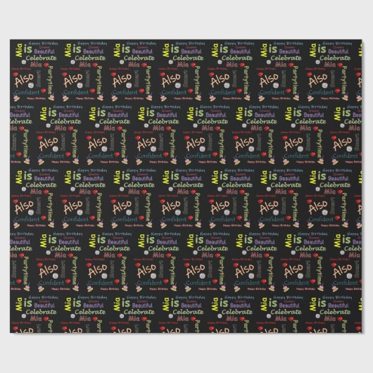 Papier Cadeau Joyeux Anniversaire Cadeau Enveloppement Papier Mi (Plat)