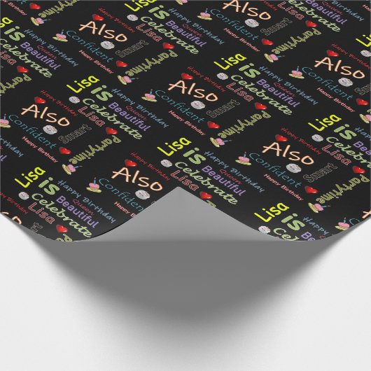 Papier Cadeau Joyeux Anniversaire Cadeau Papier Enveloppement Li (Coin)