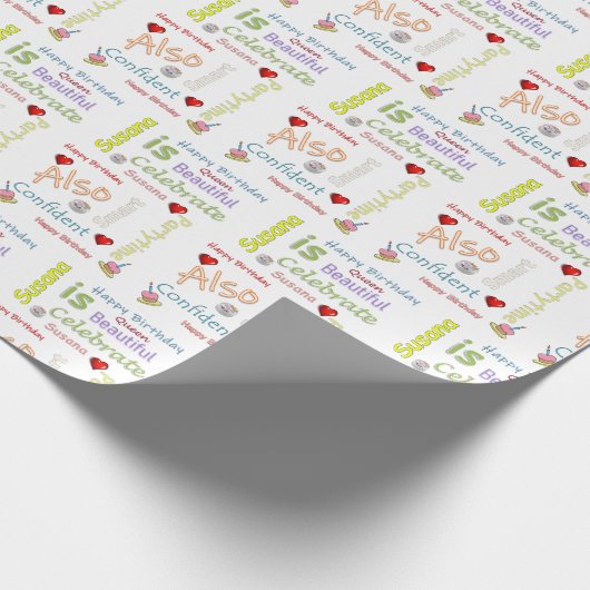 Papier Cadeau Joyeux Anniversaire Cadeau Papier Susana (Coin)