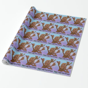 Papier Cadeau Joyeux anniversaire câlin de koala