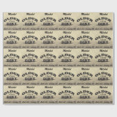 Papier Cadeau Joyeux anniversaire (changez l'âge/nom) (Plat)