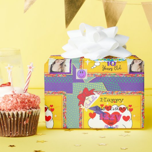 Papier Cadeau Joyeux Anniversaire Comic Livre Look Papier Napkin (Fête d'anniversaire)