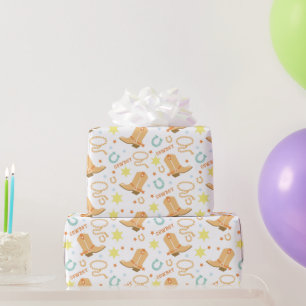 Papier Cadeau Joyeux Anniversaire Cowboy